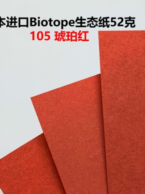 生态纸BIOTOPE52克105琥珀红单色折纸手工纸特种纸两面同色