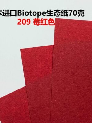 生态纸BIOTOPE70克209莓红单色折纸手工纸特种纸两面同色
