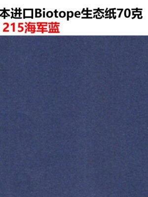 生态纸BIOTOPE70克215海军蓝单色折纸手工纸特种纸两面同色
