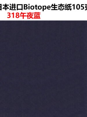 生态纸BIOTOPE105克318午夜蓝单色折纸手工纸特种纸两面同色